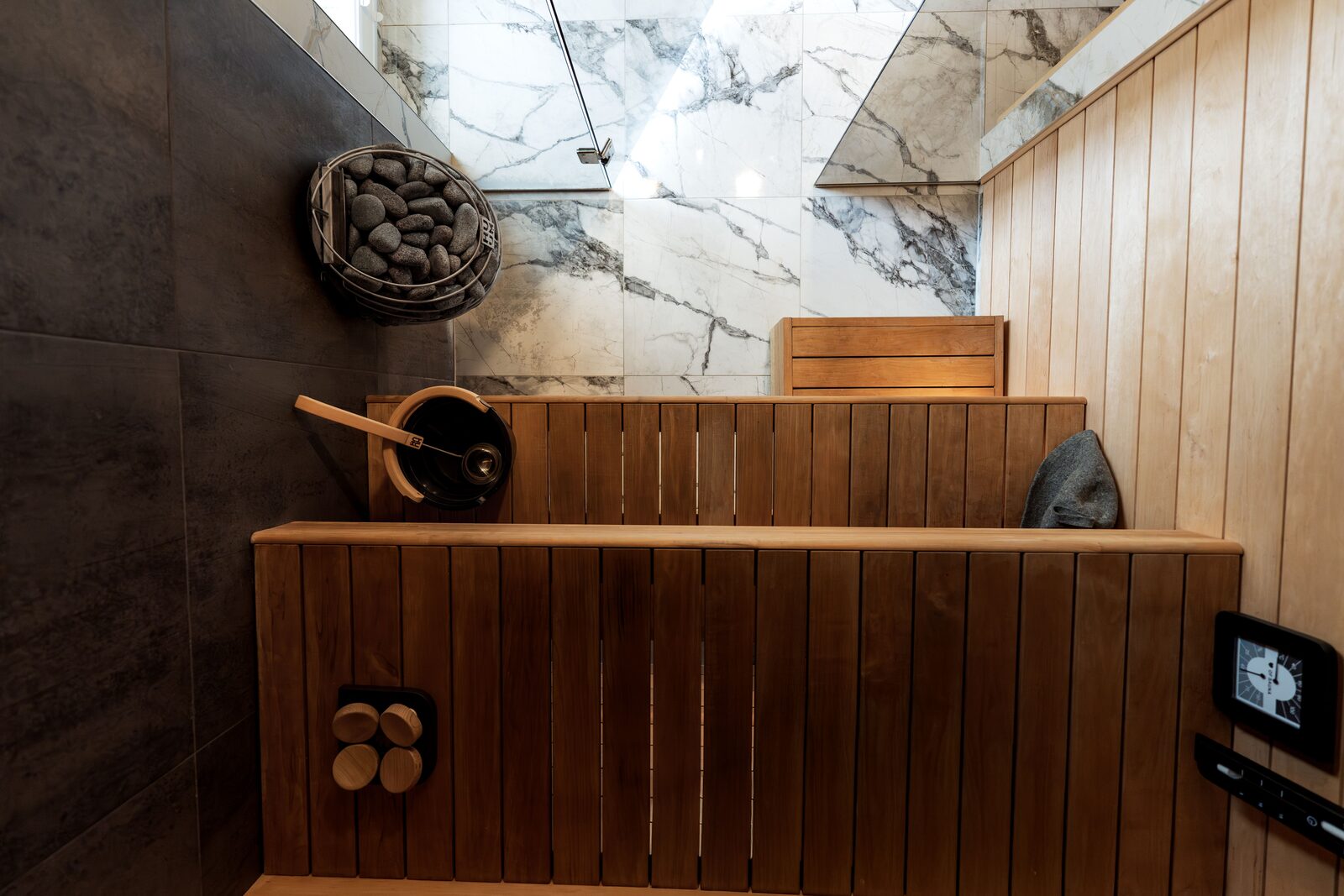 Sauna interior detail at Tempo Studio